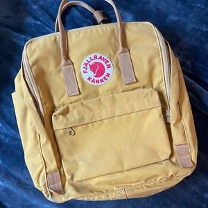 Yellow Fjallraven Backpack
